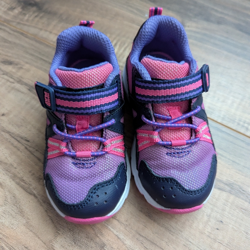 Stride Rite M2P Journey Baby Girl Sneakers Pink And Purple Size 6 Months